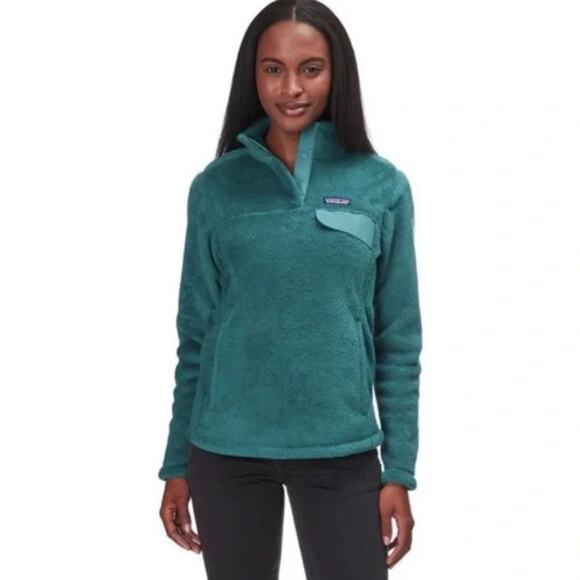 Patagonia Tops - Patagonia Women's size medium Re-Tool Half-Snap Teal Blue Pullover